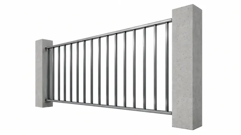Fenstergeländer als Render, zwischen zwei Laibungen montiert