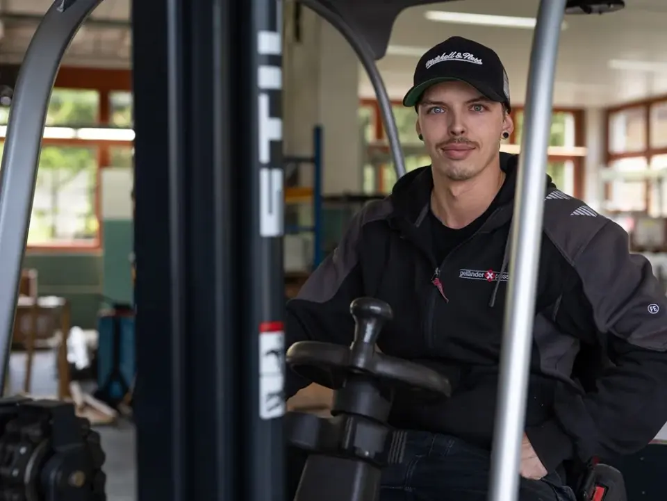 Andrin bei der Arbeit